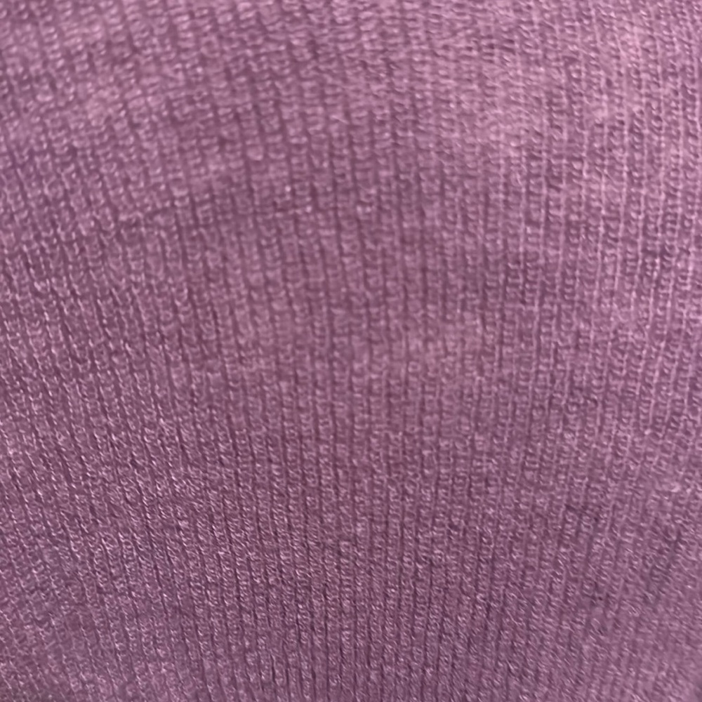 Vince NWT mohair and wool blend ribbed open cardigan in Purple Fig - Picture 11 of 11